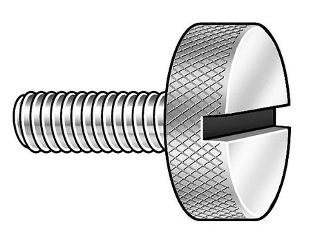 Thread Size #4-40 Narrow 18-8 Stainless Steel Knurled-Head Thumb Screw